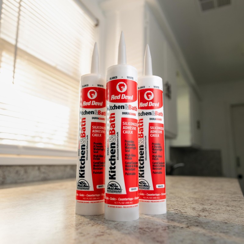 Red Devil 0445 Silicone Acrylic Caulk & Sealant, 100% Waterproof,