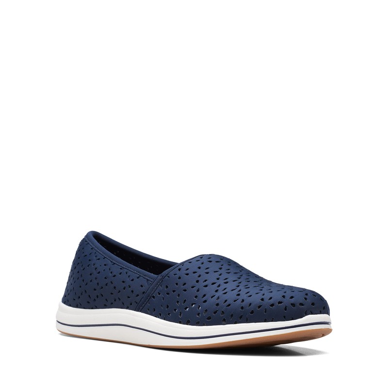 Clarks Breeze Emily Mocasín para Mujer, Azul Marino sintético, 12