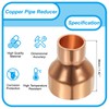 PATIKIL 1" to 1/2" Nominal Size Copper Reducer, 10pcs 99.9%