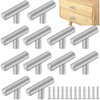ZACUDA 12 PCS T Bar Handle Stainless Steel Cabinet Pulls
