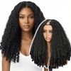 EINAEY V Part Wig Afro Curly Synthetic Kinky Curly V
