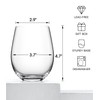 LUNA & MANTHA Stemless Wine Glasses Set of 2, 18oz