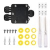 YIXISI Junction Box, 3 Pin IP68 Waterproof Junction Box, 3 Way Junction Box, Outdoor Cable Connector, for Outdoor, Diameter 4-15mm
