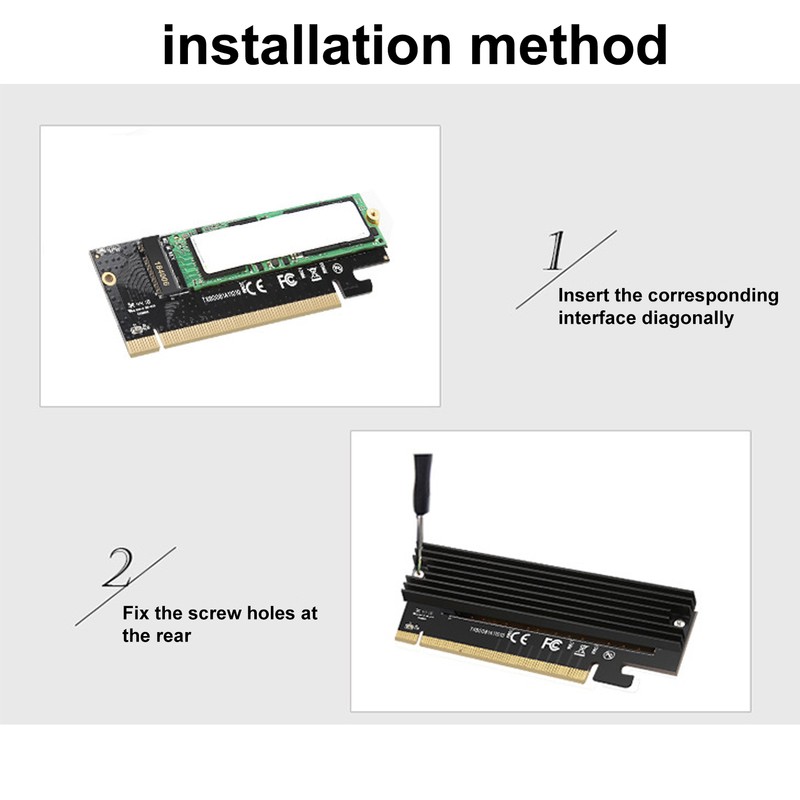 M.2 to PCIE Adapter 8GB/S Speed PCIE X16 Slot 2280/2260/2242/2230