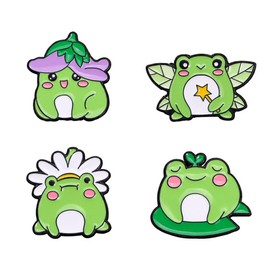 Cartoon Green Frogs Enamel Pins Animal Brooch Badges Cute Lapel Pin Cool Frog Alloy Brooch Pin Fun Brooch for Backpack Jackets Clothing Hat Decoration DIY Accessory