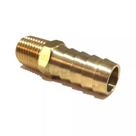 PRO-EDGE INDUSTRIAL 1/2 HOSE BARB X 1/4 MALE NPT Brass Pipe Fitting NPT Thread Gas Fuel Water Air