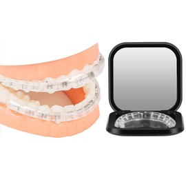 Comfort Cover for Braces - Lip Protector, Lip Cushion, Mouth Guard Clear Teeth Shield Bumper for Brackets, Aligner, Dental Wax Alternative, Soft and Comfortable, in Portable Storage Case with Mirror