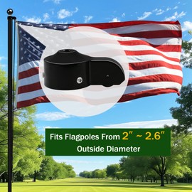 CQ Garden 2 1/2" Flag Pole Truck with Nylon Pulley, for 2" to 2.6" Diameter Flag Poles Outdoor, 2.5 Inch Cast Aluminum Flag Pole Cap with Pulley (Sliver)