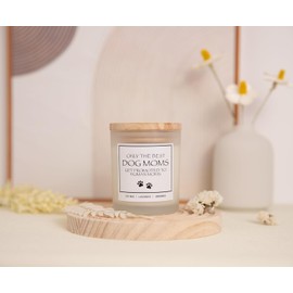 Dog Mom Gifts, Funny Dog Gifts for Women Pet Lovers Best Friends, Unique Lavender Scented Candle, New Mom Gifts (Only The Best Dog Moms Get Promoted to Human Moms)