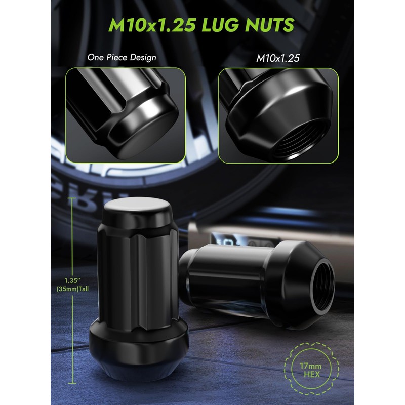 AUTOPTIM M10x1.25 ATV Lug Nuts - Replacement for Honda Foreman