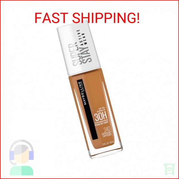 Maybelline Super Stay Full Coverage Liquid Foundation Active Wear Makeup,