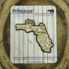 Printtoo USA Florida State Map Wooden Magnet Souvenir Fridge Magnet