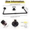 Fobule 36” Wall Mounted Clothes Rack, Industrial Pipe Black Iron