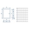 Plasterboard Access Panel Black 100x100mm Soft Closing Polished PVC