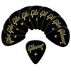 Gibson Pick Teardrop MEDIUM-BLK x 10 Piece Set
