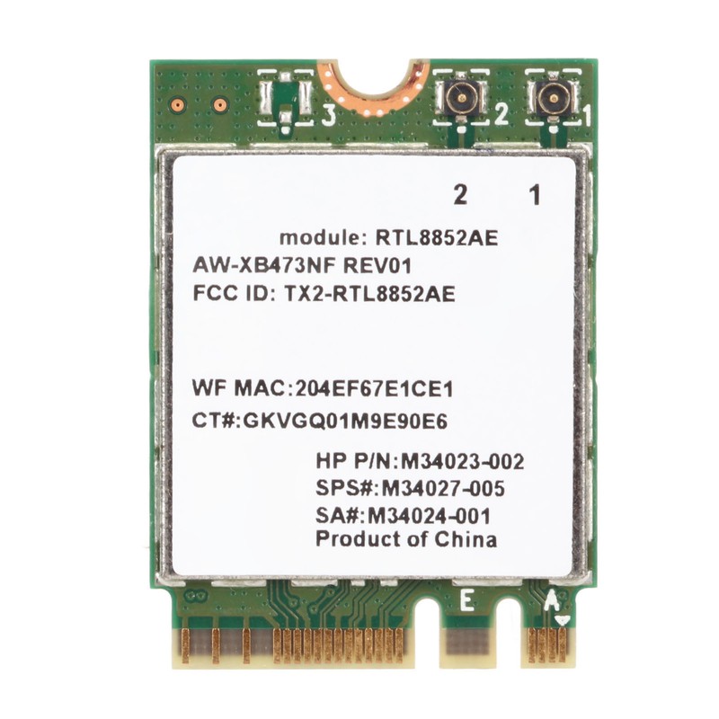 WiFi6 Wireless Card 574Mbps 2.4G 1200Mbps 5Ghz BT5.2 M.2 AC