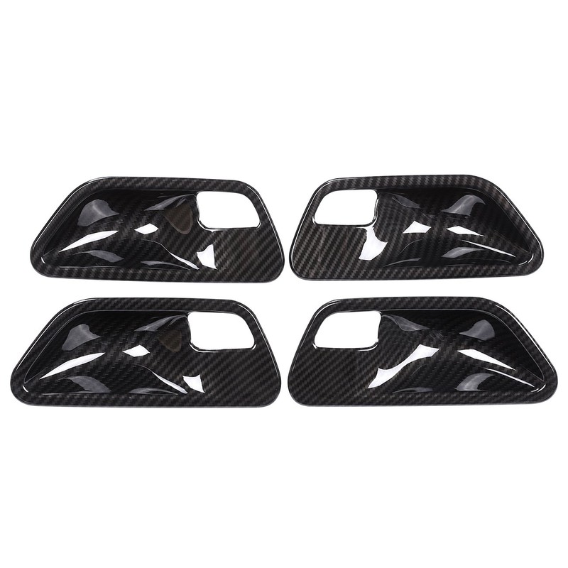metyoucar Interior Door Handle Bowl Trim Carbon Fiber Style