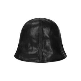 VARZAR VZ Stud Vegan Leather Tulip Hat, 3 Colors, Unisex, Korean Brand, Korean Fashion Hat, Small Face Effect, SNS Topic, Celebrity Wear, Black
