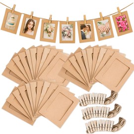 gift-ippo 30 Piece Picture Frame Garland, Set of 30, Paper Decoration, Clip, String Included (Craft)