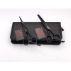 EVOLVING Tijeras Negro Mate Con Peines Al Carbon Barbero Estilista
