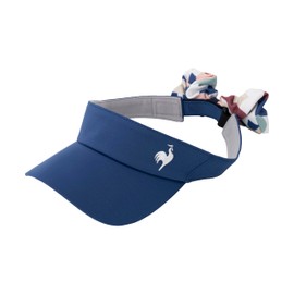 Coq Sportif QTCYJC52 Sun Visor, Scrunchie Included, Cosmetics Care Tape, Walking, Outdoor Sports, Blue (QTCYJC52)