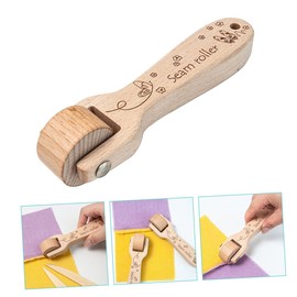 DOITOOL Sewing Seam Roller Tool Ergonomic Hand Roller for Quilting Wallpaper Pressing Durable Wood Handle Convenient Seam Pressing for Spaces Easy Operation