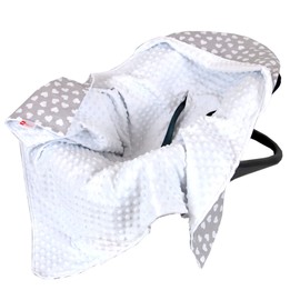 BabyLux Baby Wrap-around Blanket 90 x 90 cm Insert Baby Car seat Stroller Buggy Blanket Car seat Minky Cotton 3-point belt Toddler Baby Blanket