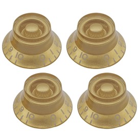 Musiin - perilla de control de volumen para guitarra eléctrica, estilo LP, compatible con Les Paul Epiphone, piezas de repuesto, 4 paquetes (dorado)