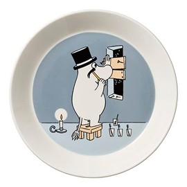 Moomin by ARABIA 1066913 Classic Moomin Papa, Plate, 7.5 inches (19 cm), Gray, Moomin Tableware, Arabia