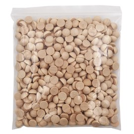 INSPIRELLE 12mm Unfinished Half Round Wooden Beads 500pcs Split Natural Round Wood Balls for Crafts and Christmas Home Party Decorative