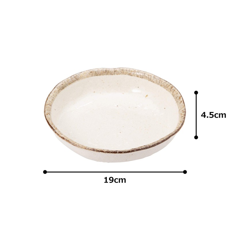 Mino Ware K72061 White Karatsu Round Simmering Pot