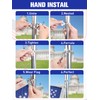 SONGTIY 4PCS Flag Pole Clips, Stainless Steel Flag Pole Rings