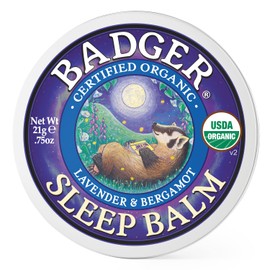Badger Mini Sleep Balm, Softens Skin whilst Soothing the Mind, For a Blissful Nights Sleep Rub on the Temples or Pulse Points, Lavender and Bergamot Scent with Added Essential Oils, 21g