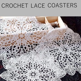 3 PCS Elegant Doyleys,Crocheted Lace Doilies,Round Placemats,Decorative placemats, lace placemats for Cup, Drink, Bowl, Pot, Plate