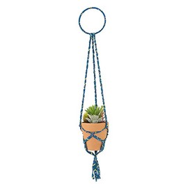 Natural Life Teal Hanger Hanging Faux Succulent