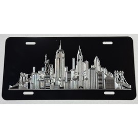 DEEP Engraved New York City NYC NY Car Tag Diamond Etched Aluminum License Plate