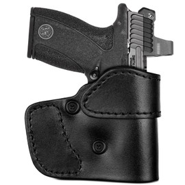 Leather Pocket Holster for S&W Bodyguard 2.0/Ruger LCP, Optic Ready, Black