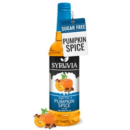 Syruvia Sugar Free Pumpkin Spice Coffee Syrup, Flavored Syrup for Drinks, Lattes, and Desserts – 25.4 fl oz