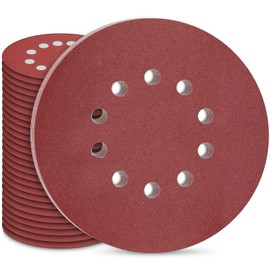 STEBRUAM Sandpaper 225 mm Velcro, Pack of 30 10 Hole 225 mm Sanding Discs Grit P180 for Drywall Sanders Sanding Giraffe Long Neck Sanders Sanding Giraffe
