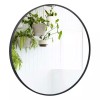 segawe 24" Metal Frame Round Wall Mirror for Bedroom Bathroom