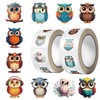 1000 Pieces Owl Sticker Roll for Kids, 10 Styles Cute