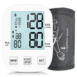 Blood Pressure Monitor, Automatic Upper Arm Blood Pressure Monitors for Home Use, Blood Pressure Machine Large Backlight Display, Accurate Adjustable Digital BP Cuff | HealthTree