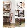 SONGMICS Stackable Shoe Rack, 4 Tier Metal Shoes Rack Storage