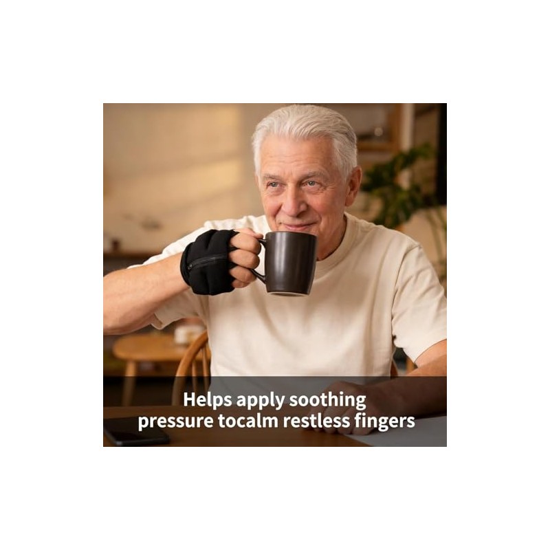 Weighted Gloves, Adjustable Weighted Gloves for Hand Tremors, Adjustable Hand