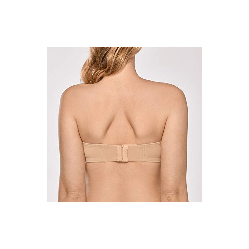 DELIMIRA Women's Strapless Bra Push Up for Bigger Bust Multiway