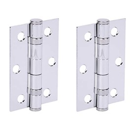 HANDLEZONE® Door Hinges 1 Pair 76mm / 3 inch Ball Bearing, with Screws - Polished Chrome
