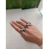 Coach signature link ring silver Size 7