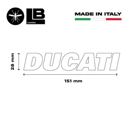 labelbike Kit of 2 Motorcycle Tank Stickers Compatible with Ducati Racing