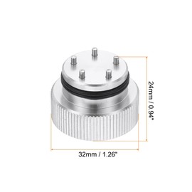 sourcing map Golf Weight Screw Wrench Tool Aluminum Alloy 5 Pin Hole Round Golf Club Putter Heads Wrench Replacement Putter Weight Wrench Tool for Studio Select Button Back Putter, Silver