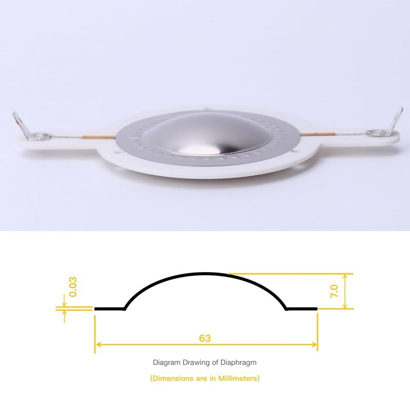 AFOULYKL Audio Replacement Titanium Speaker Diaphragm for JBL 2418, JBL